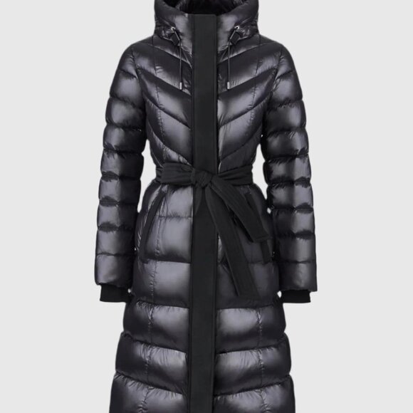 NWT Mackage CORALIA down coat with hood and sash belt Brand New with Tag $1090 - Picture 5 of 5